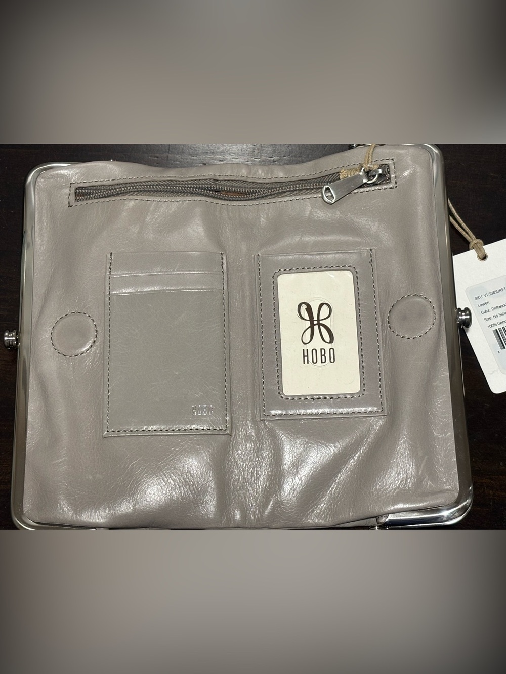 HOBO LAUREN CLUTCH WALLET- Color: DRIFTWOOD-BNWT and Hobo Dust-bag - Picture 5 of 13